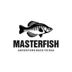 Dynamic Fishing Logo deign vector