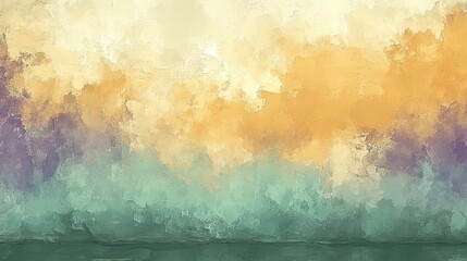 Abstract sunset landscape painting, calming background for design