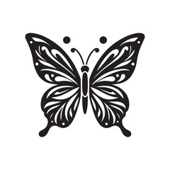 Butterfly Natural Silhouette Vector Design