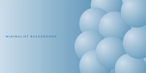 Minimalist banner background, pastel colorful, ocean blue and cloudy sky gradations. Circle effect style geometric, abstract background.