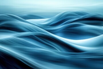 Fototapeta premium a mesmerizing abstract seascape of flowing liquid waves in deep turquoise and indigo with dynamic ripples and organic patterns creating a sense of fluid motion