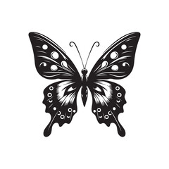 Butterfly Natural Silhouette Vector Design