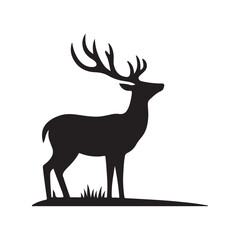 Deer Wildlife Silhouette Vector Design
