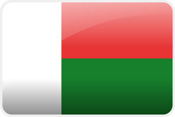 Flag Icon of Madagascar Country,National Vector Flag Iconic Symbol and Colors of Madagascar flag.