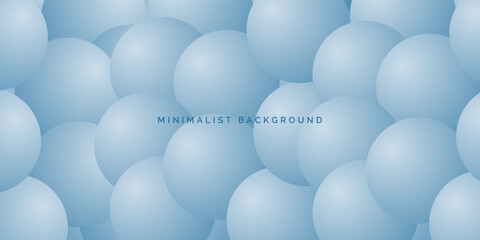 Minimalist banner background, pastel colorful, ocean blue and cloudy sky gradations. Circle effect style geometric, abstract background.