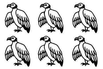 Elegant Vulture Outline Pack