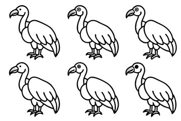 Elegant Vulture Outline Pack