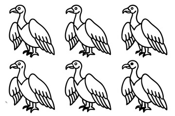 Elegant Vulture Outline Pack