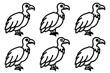 Elegant Vulture Outline Pack