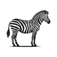 Zebra Wildlife Silhouette Vector Design