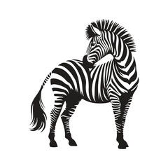 Zebra Wildlife Silhouette Vector Design