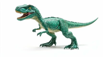 Fototapeta premium Velociraptor - Illustration of Ancient Dinosaur Model in Green Nature Setting