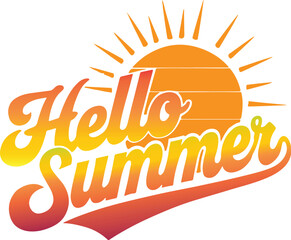 Hello Summer T-shirt design