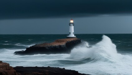 Lighthouse in a Storm