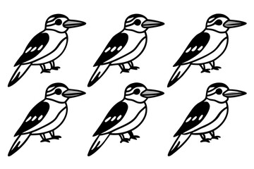 Kookaburra Bundle Line Art Vector Set