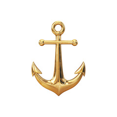 golden 3D anchor png