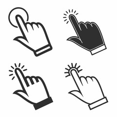 Hand Cursor icons click and Cursor icons click for computer