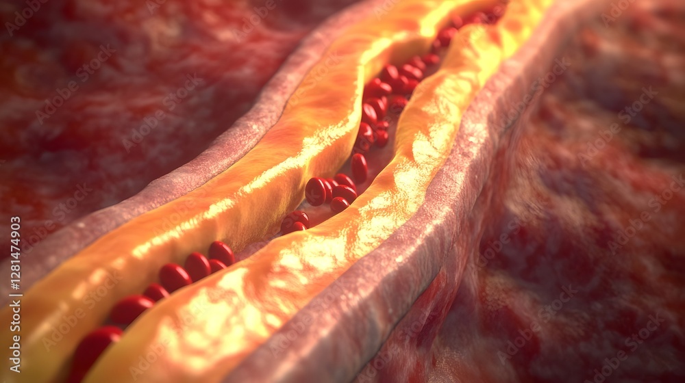 Aufkleber this close up image presents a vibrant abstract representation of cellular anatomy
