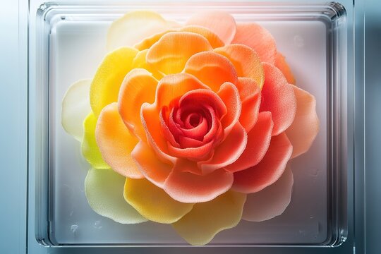 Beautifully crafted edible flower design showcasing vibrant colo