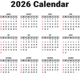 2026 calendar edited