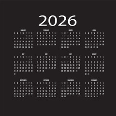 calendar for 2026