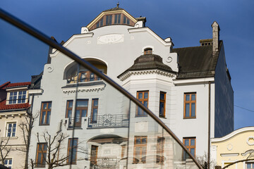 Bielsko Biała, stare zabytkowe kamienice, luty 2025. © Elżbieta Kaps