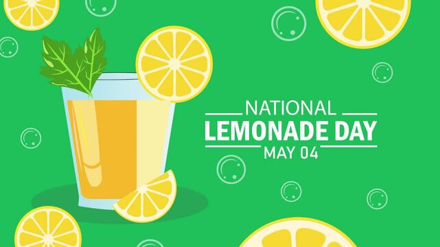 National Lemonade Day vector illustration. Glass of lemonade with lemons and mint leaf icon. Glass with fresh ice summer drink vector.