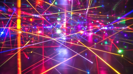Obraz premium Abstract Laser Light Show: A Symphony of Vivid Colors