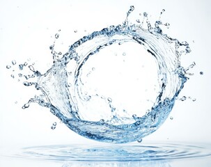 Water Splash Art Circle Design
