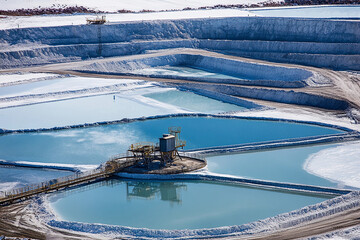 Lithium extraction process using brine evaporation methods. Generative AI