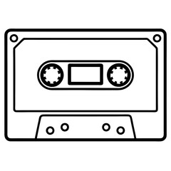 Naklejka premium Retro Cassette Tape Vector Illustration