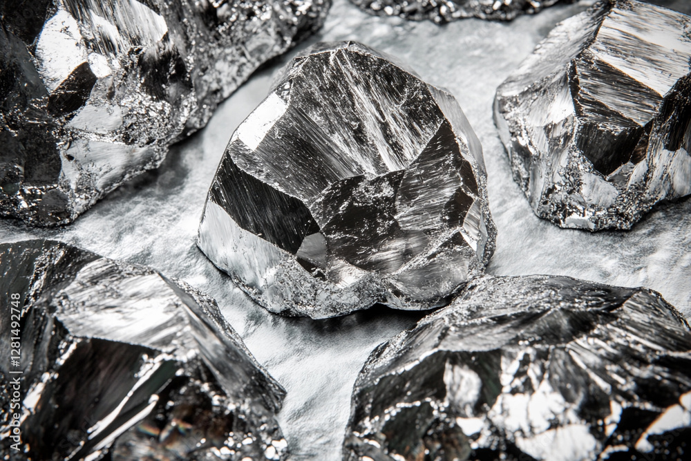 Aufkleber exploration of raw lithium textures and formations. generative ai