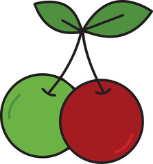 vector illustration of an apple
