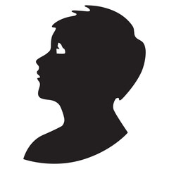 Profile vector boy image. Vector illustration