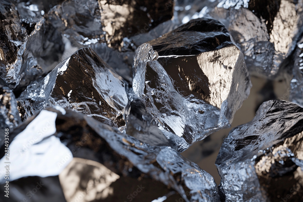 Poster exploring the raw beauty of lithium texture concept. generative ai