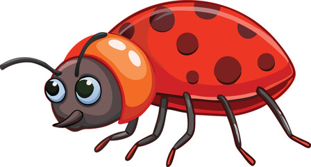Fototapeta premium ladybug insect cartoon vector illustration 