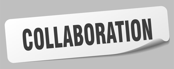 collaboration sticker. collaboration label