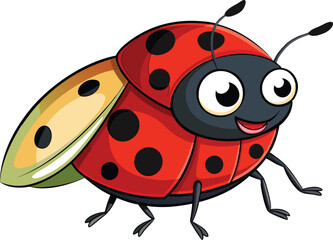 ladybug insect cartoon vector illustration 