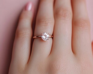 Elegant woman s hand adorned with an isolated Easter bunny diamond ring