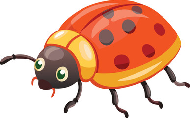 ladybug insect cartoon vector illustration 