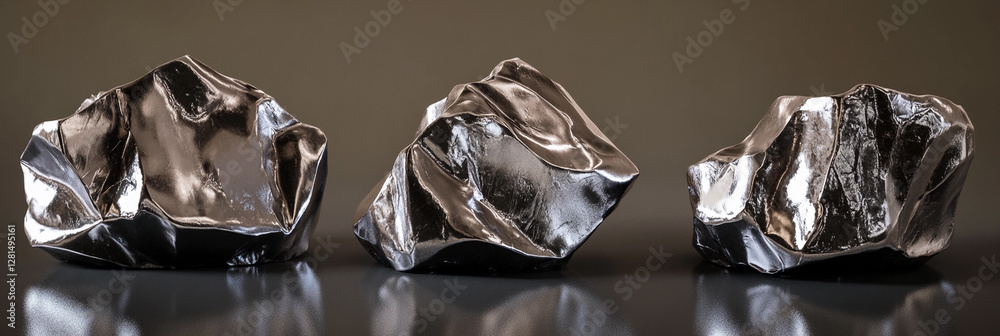 Aufkleber Unique lithium texture concept showcasing raw material form. Generative AI