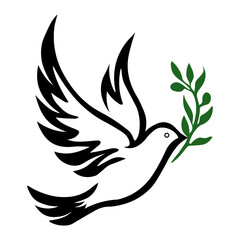 dove with peace