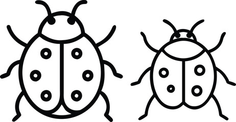 ladybug insect cartoon vector illustration 