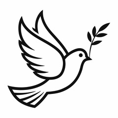 Fototapeta premium dove of peace vector