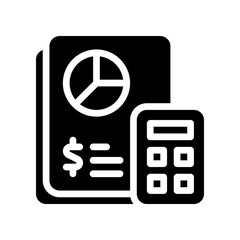 financial glyph icon
