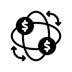 financial glyph icon