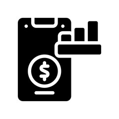 financial glyph icon