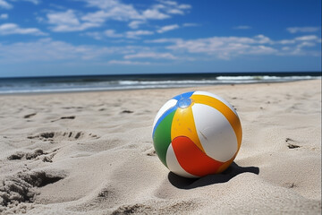 Obraz premium Beach ball on the sand.