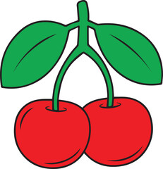 vector illustration of cherry