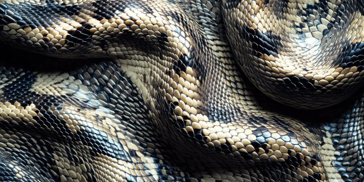 Python, a snake species known for its distinctive pattern and large size. Often found in the wild or in captivity.